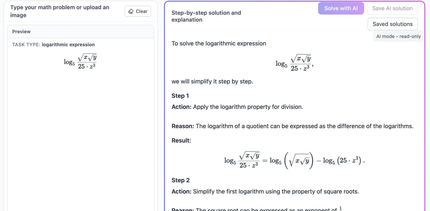 Solve step-by-step preview