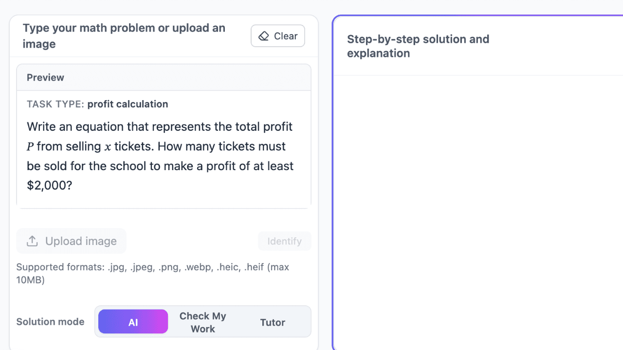 Math Solver preview step 2